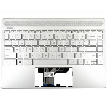 Tastatura HP Elitebook 845 G7 Neagra cu Palmrest argintiu iluminata backlit