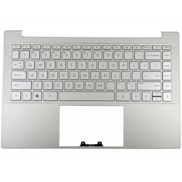 Tastatura HP Pavilion 14 DV Argintie cu Palmrest Argintiu iluminata backlit