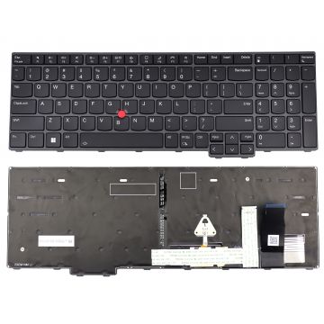 Tastatura Lenovo ThinkPad T16 Gen 1 Type 21CH Neagra cu TrackPoint iluminata backlit