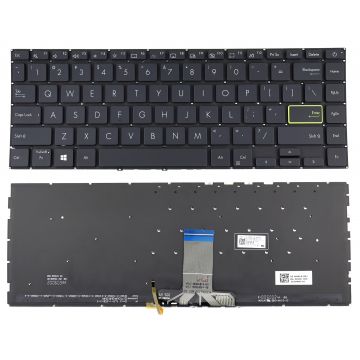 Tastatura Neagra Asus 0KNB0-282AUA00 iluminata layout US fara rama enter mic