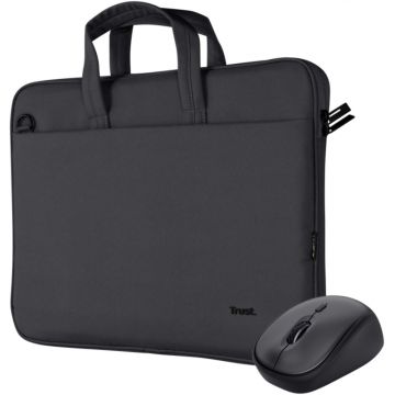 Trust Geanta notebook 16 inch Bologna Black + Mouse Wireless