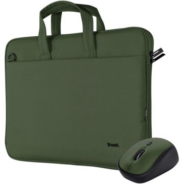 Trust Geanta notebook 16 inch Bologna Green + Mouse Wireless