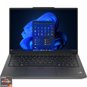 Laptop Lenovo 14'' ThinkPad E14 Gen 6, WUXGA IPS, Procesor AMD Ryzen™ 5 7535HS (16M Cache, up to 4.55 GHz), 16GB DDR5, 512GB SSD, AMD Radeon 660M, Win 11 Pro, Black