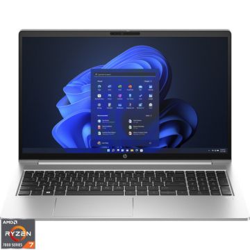 Laptop HP 15.6'' ProBook 455 G10, FHD, Procesor AMD Ryzen™ 7 7730U (16M Cache, up to 4.5 GHz), 16GB DDR4, 512GB SSD, AMD Radeon, Win 11 Pro, Silver