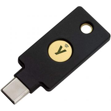 Dispozitiv criptografic securizat tip token, Yubico Yubikey 5C NFC, negru