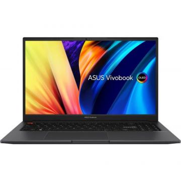 Laptop Asus VivoBook S 15 OLED M3502RA (Procesor AMD Ryzen™ 7 6800H (16M Cache, up to 4.7 GHz) 15.6inch 2.8K 120Hz, 16GB, 1TB SSD, AMD Radeon Graphics, Win 11 Pro, Negru)