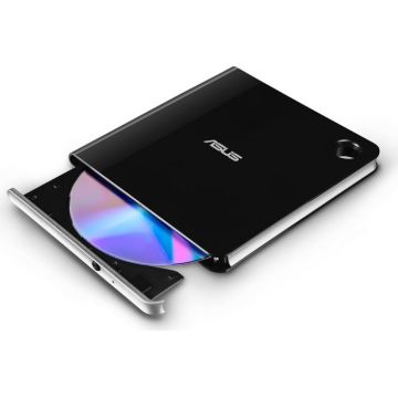 Unitate optica notebook ASUS SBW-06D5H-U BLU-RAY writer extern 6X, suport M-DISC, interfata USB 3.0 (USB 3.1 Gen1) compatibila cu Windows si Mac OS, Nero BackItUp, Negru