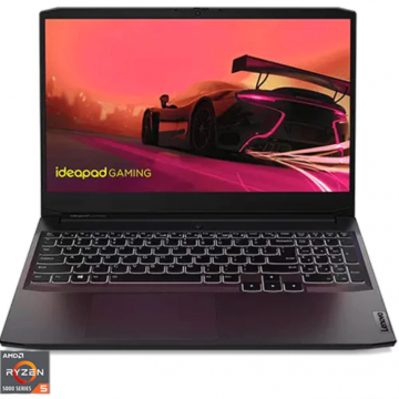Laptop IdeaPad Gaming 3 15ACH6 Ryzen 5 5500H 15.6inch FHD IPS 250nits AG 60Hz 8GB DDR4 3200 SSD 512GB GeForce RTX 2050 4GB NoOS Shadow Black