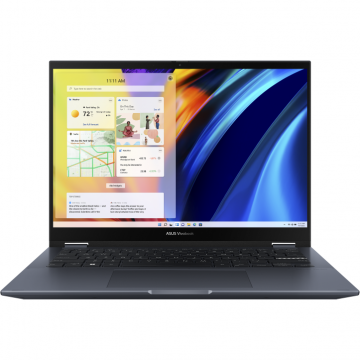 Laptop ASUS VivoBook Flip TP3402ZA-LZ167W cu procesor Intel Core i3-1220P, 14 WUXGA, 8GB, 256GB SSD, Intel UHD Graphics, Windows 11 Home in S Mode, Quiet Blue