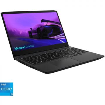 Laptop Gaming Lenovo IdeaPad 3 15IHU6 cu procesor Intel® Core™ i5-11320H pana la 4.50 GHz, 15.6 Full HD, IPS, 16GB, 512GB SSD, NVIDIA GeForce RTX 3050 4GB, No OS, Shadow Black