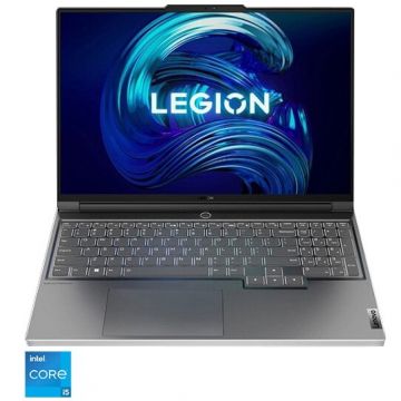Laptop gaming Lenovo Legion S7 16IAH7 cu procesor Intel Core i5-12500H, 16, WUXGA, IPS, 16GB, 512GB SSD, NVIDIA GeForce RTX 3050 Ti 4GB, No OS, Onyx Grey