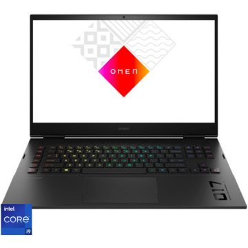 Laptop Gaming OMEN By HP 17-ck1004nq cu procesor Intel® Core™ i9-12900H pana la 5.00 GHz, Alder Lake, 17.3 QHD, IPS, 165Hz, 16GB, 1 TB SSD, NVIDIA GeForce RTX 3080Ti 16GB, Free DOS, Black