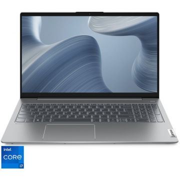 Laptop Lenovo IdeaPad 5 15IAL7 cu procesor Intel® Core™ i7-1260P pana la 4.70 GHz, 15.6 Full HD, IPS, 16GB, 512GB SSD, Intel® Iris® Xe Graphics, No OS, Cloud Grey