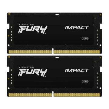 Memorii laptop Kingston FURY Impact, 64GB(2x32GB), DDR5, 4800MHz, CL38, 1.1v, Dual Channel Kit