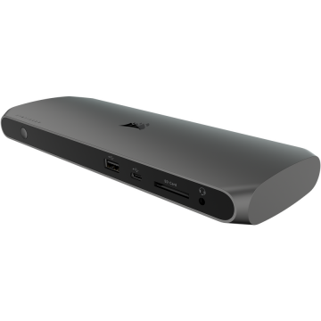 CORSAIR Statie de andocare Corsair CU-9000006-EU, USB Type-C, USB 3.2 gen 1 x 3 , USB Type-C x 2, Gri