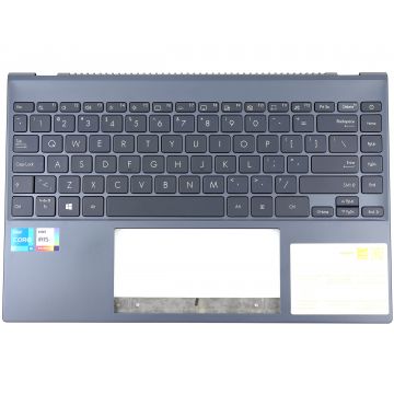 Tastatura Asus 90NB0SL1 R30UI1 Neagra cu Palmrest Gri fara TouchPad iluminata backlit