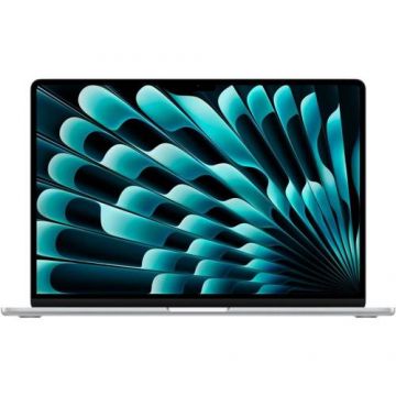 Laptop Apple MacBook Air 15 (Procesor Apple M4 (10-core CPU), 15.3inch Liquid Retina, 16GB, 256GB SSD, Apple M4 10-core GPU, Mac OS, Layout INT, Argintiu)