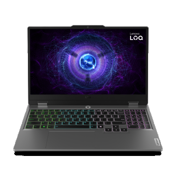 Laptop Lenovo Gaming LOQ 15IAX9, 15.6' FHD (1920x1080) IPS 300nits Anti-glare, 100% sRGB, 144Hz, G-SYNC®, Intel® Core™ i5-12450HX, 8C (4P + 4E) / 12T, P-core up to 4.4GHz, E-core up to 3.1GHz, 12MB, video NVIDIA® GeForce RTX™ 3050 6GB GDDR6, Boost Clock