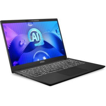 MSI Laptop MSI Modern 15, 15.6 inch, 1920 x 1080, Intel Core Ultra 5, 28 W, 16 GB DDR5, 512 GB SSD, Intel Arc Graphics, Windows 11 Home, Negru