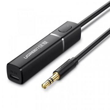Transmitator Bluetooth UGREEN CM107, AUX, Negru