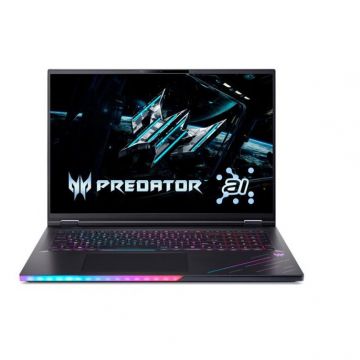 Acer Laptop Acer Gaming 18'' Predator Helios 18 AI PH18-73, WQXGA Mini LED 250Hz, Procesor Intel® Core™ Ultra 9 275HX (36M Cache, up to 5.40 GHz), 32GB DDR5, 2TB SSD, GeForce RTX 5080 16GB, Win 11 Pro, Negru