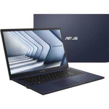 Asus Laptop Asus ExpertBook B1, 15.6 inch 1920 x 1080, Intel Core i3-1315U 6 C / 8 T, 3.3 GHz - 4.5 GHz, 10 MB cache, 28 W, 8 GB DDR4, 256 GB SSD, Intel UHD Graphics, Windows 11 Pro Education, Negru
