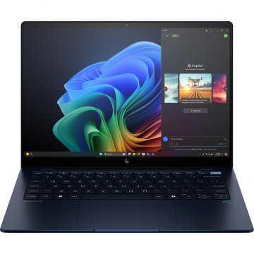 HP Laptop HP EliteBook Ultra G1q, Procesor Snapdragon X Elite X1E-78-100, 14 2.2K (2240x1400), touchscreen, 32GB RAM LPDDR5x, 1TB SSD, Qualcomm Adreno Graphics, Windows11 Pro, Albastru