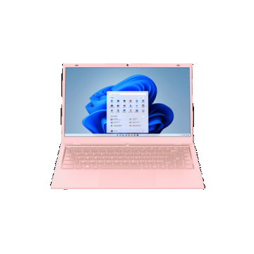 Laptop Maxcom Office mBook14 Lite cu procesor Intel® Celeron® N4020 4M Cache pana la 2.80 GHz, 14” 1366×768, 4GB, SSD 128 GB, Intel UHD 600, Windows 11 Home, Roz