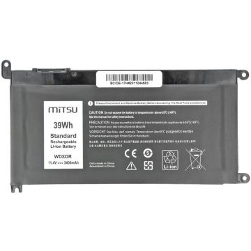 Mitsu Baterie de laptop MITSU BC/DE-17H, pentru Dell, 3400 mAh, 39 Wh, 11,4 Volti, 4 celule, Li-Ion Mitsu Baterie de laptop MITSU BC/DE-17H, pentru Dell, 3400 mAh, 39 Wh, 11,4 Volti, 4 celule, Li-Ion