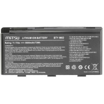 Mitsu Baterie laptop Mitsu pentru MSI GT660, GT780, GX780