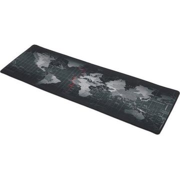 OEM Mousepad gaming, Model Harta, 880 x 300 mm, Negru/Gri