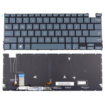 Tastatura Albastra Asus 2C14D10000089 iluminata varianta cu 6 suruburi layout US fara rama enter mic