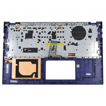 Tastatura Asus VivoBook S512UA Neagra cu Palmrest Albastru iluminata backlit