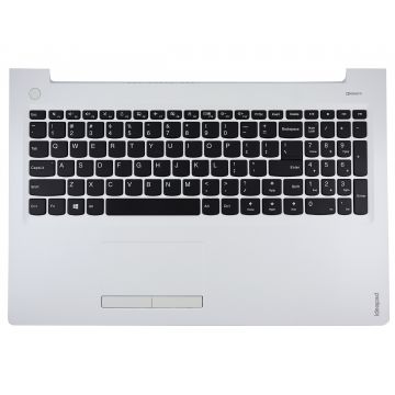 Tastatura Lenovo IdeaPad 510-15IKB Type 80SV Neagra cu Palmrest Alb cu TouchPad iluminata backlit