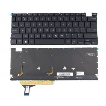 Tastatura Neagra Asus 9Z.NL38N.00B iluminata varianta cu 5 suruburi layout US fara rama enter mic