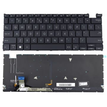 Tastatura Neagra Asus NSK-UAB0BN_BG iluminata varianta cu 6 suruburi layout US fara rama enter mic