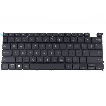 Tastatura Neagra Asus ZenBook 14 UX3402VA iluminata varianta cu 5 suruburi layout US fara rama enter mic
