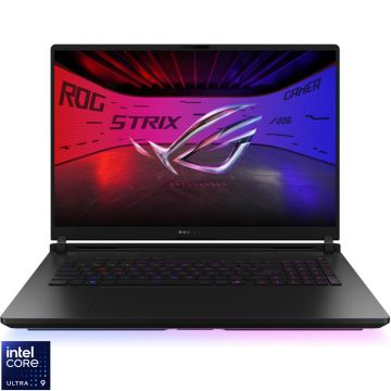 Laptop ASUS Gaming 18'' ROG Strix SCAR 18 G835LW, 2.5K Mini LED 240Hz, Procesor Intel® Core™ Ultra 9 275HX (36M Cache, up to 5.40 GHz), 64GB DDR5, 2TB SSD, GeForce RTX 5080 16GB, Win 11 Pro, Off Black