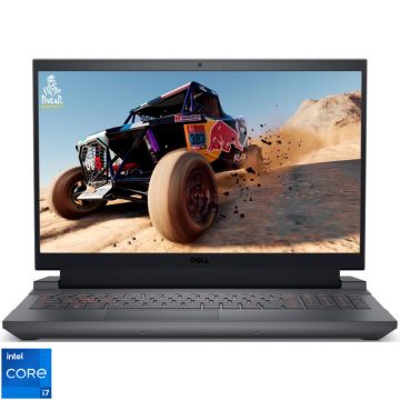 Laptop DELL Gaming 15.6'' G15 5530, FHD 165Hz, Procesor Intel® Core™ i7-13650HX (24M Cache, up to 4.90 GHz), 16GB DDR5, 1TB SSD, GeForce RTX 4050 6GB, Linux, Dark Shadow Gray, 3Yr BOS