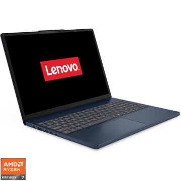 Laptop Lenovo 15.3'' IdeaPad Slim 3 15AHP10, WUXGA IPS, Procesor AMD Ryzen™ 7 8840HS (16M Cache, up to 5.10 GHz), 16GB DDR5, 1TB SSD, AMD Radeon 780M, No OS, Cosmic Blue