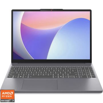 Laptop Lenovo 15.3'' IdeaPad Slim 3 15AHP10, WUXGA IPS, Procesor AMD Ryzen™ 7 8840HS (16M Cache, up to 5.10 GHz), 16GB DDR5, 512GB SSD, AMD Radeon 780M, No OS, Luna Grey Laptop Lenovo 15.3'' IdeaPad Slim 3 15AHP10, WUXGA IPS, Procesor AMD Ryzen™ 7 8840HS (16M Cache, up to 5.10 GHz), 16GB DDR5, 512GB SSD, AMD Radeon 780M, No OS, Luna Grey