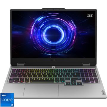 Laptop Lenovo Gaming 15.6'' LOQ 15IRX10, FHD IPS 144Hz, Procesor Intel® Core™ i7-13650HX (24M Cache, up to 4.90 GHz), 24GB DDR5, 1TB SSD, GeForce RTX 5060 8GB, No OS, Luna Grey