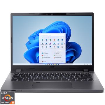 Laptop Acer 14'' TravelMate P2 TMP214-43, WUXGA IPS, Procesor AMD Ryzen™ 5 7530U (16M Cache, up to 4.50 GHz), 16GB DDR5, 512GB SSD, AMD Radeon, Win 11 Pro, Steel Gray