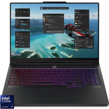 Laptop Lenovo Gaming 16'' Legion Pro 7 16IAX10H, WQXGA OLED 240Hz G-Sync, Procesor Intel® Core™ Ultra 9 275HX (36M Cache, up to 5.40 GHz), 32GB DDR5 CSODIMM, 1TB SSD, GeForce RTX 5080 16GB, Win 11 Home, Eclipse Black, 3Yr Onsite Premium Care