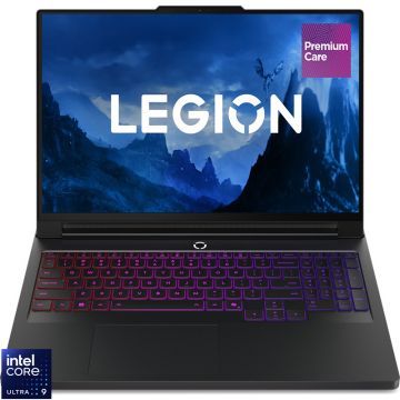 Laptop Lenovo Gaming 16'' Legion Pro 7 16IAX10H, WQXGA OLED 240Hz G-Sync, Procesor Intel® Core™ Ultra 9 275HX (36M Cache, up to 5.40 GHz), 64GB DDR5 CSODIMM, 1TB SSD, GeForce RTX 5080 16GB, No OS, Eclipse Black, 3Yr Onsite Premium Care