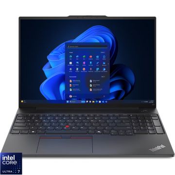 Laptop Lenovo 16'' ThinkPad E16 Gen 2, WUXGA IPS, Procesor Intel® Core™ Ultra 7 155H (24M Cache, up to 4.80 GHz), 16GB DDR5, 1TB SSD, Intel Integrated Graphics, Win 11 Pro, Black