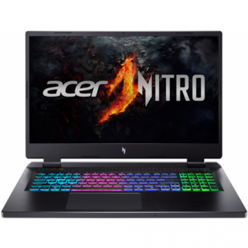 Laptop Nitro 17 QHD 17.3 inch AMD Ryzen 9 8945HS 32GB 1TB SSD RTX 4060 Free Dos Obsidian Black