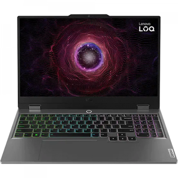 Lenovo Laptop Gaming Lenovo LOQ 15ARP9 cu procesor AMD Ryzen™ 7 7435HS pana la 4.5GHz, 15.6 Full HD, IPS, 144Hz, DDR5 24GB 4800MHz, SSD 512GB, NVIDIA® GeForce RTX™ 4050 6GB GDDR6, No OS, Luna Grey (INT Keyboard) Lenovo Laptop Gaming Lenovo LOQ 15ARP9 cu procesor AMD Ryzen™ 7 7435HS pana la 4.5GHz, 15.6 Full HD, IPS, 144Hz, DDR5 24GB 4800MHz, SSD 512GB, NVIDIA® GeForce RTX™ 4050 6GB GDDR6, No OS, Luna Grey (INT Keyboard)