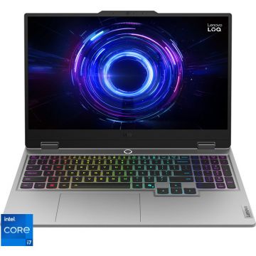 Lenovo Laptop Lenovo Gaming 15.6'' LOQ 15IRX10, FHD IPS 144Hz, Procesor Intel® Core™ i7-13650HX (24M Cache, up to 4.90 GHz), 24GB DDR5, 1TB SSD, GeForce RTX 5060 8GB, No OS, Gri