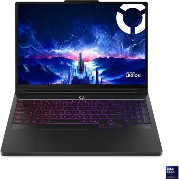 Lenovo Laptop Lenovo Gaming Legion Pro 7 16IAX10H, 16 WQXGA, 2560x1600, Intel® Core™ Ultra 9 275HX, 64GB DDR5 CSODIMM, 1TB SSD, GeForce RTX 5070 Ti 12GB, No OS, Negru (INT Keyboard)